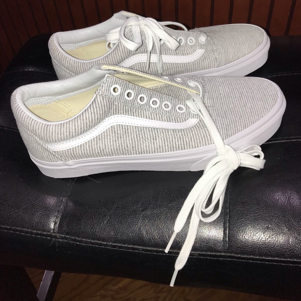 Vans Old Skool (Jersey) Gray/True White size 10
